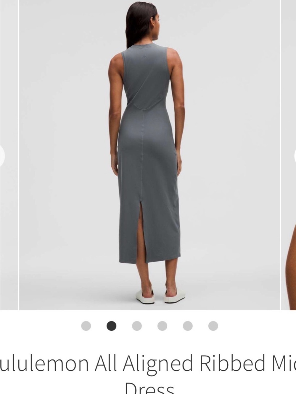 lululemon athletica All Aligned Ribbed Midi Dress - Gray